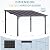Aoxun 10' x 12' Gazebo, Premium Pergola with Sloped Roof, Aluminium Structure Large Wall-Mounted Heavy Duty Awnings, for Backyard, Patio, Deck and Lawn?Black?