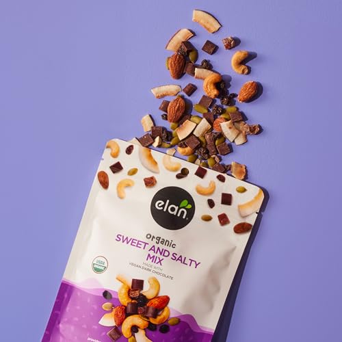 Elan Organic Sweet & Salty Mix, 5.3 Oz, Non-Gmo, Gluten-Free, Vegan, Kosher, Vegan Dark Chocolate, Dried Fruits (Raisins, Dates), Nuts (Roasted Cashews thumb #2
