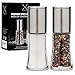 Produktbild roXro Premium Salz- und Pfeffermühle 2er Set | Stufenlos Verstellbares Keramikmahlwerk | Hochwertiges Edelstahl Gewürzmühlen Set für Salz, Pfeffer & viele weitere Gewürze | Salt & Pepper Grinder