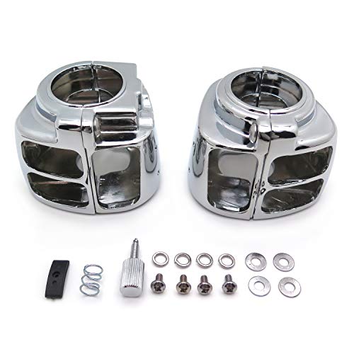 HTTMT MT265-010-CD Chrome Switch Housings Cover Compatible with 2009-2013 Harley Davidson Dyna Sportsters Softail V-Rod Touring by HTTMT - Image 5