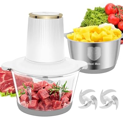 Food Processor, 2 Speed Meat Grinder Electric F...