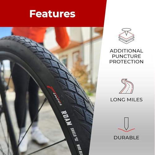 Fincci Copertoni Bici 700X35C - Set Di Pneumatici Pieghevoli 28" 30 Tpi Con Protezione Antiforatura 1 Mm E 2 Camere D'aria Schrader 37-622 - Gomme Per Montagne & Elettrica Bici, City Bike Uomo & Donna - 3