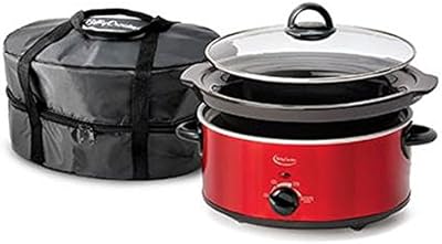 Betty Crocker Slow Cooker with a Travel Bag, 5-Quart, Red, BC-1544C