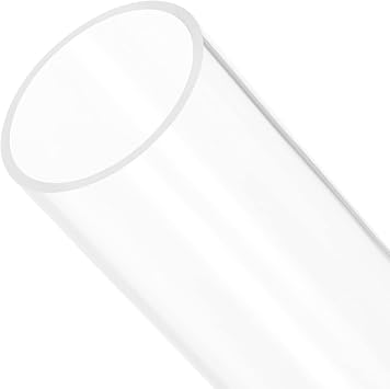 Clear Acrylic Pipe Rigid Round Tubing, [for Aquarium, Crafts, Lighting Tube] - 61mmx65mm/12"