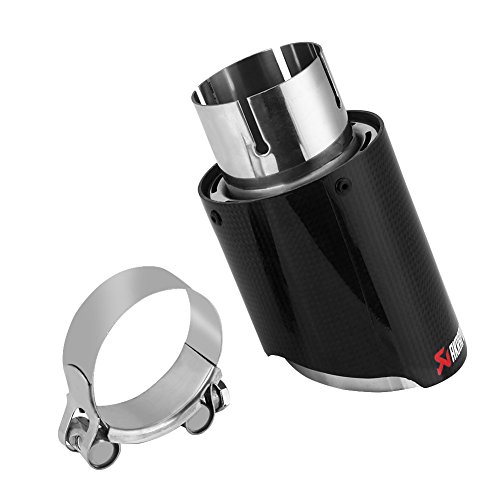 Embout d'échappement de bout de silencieux de voiture en fibre de carbone pour SUV automatique 63mm 89mm brillant