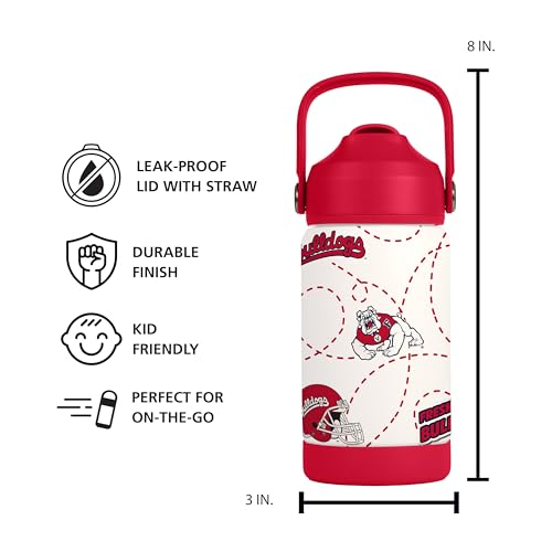 Image of Logo Brands NCAA Mascot Stainless-Steel Kids Bottle -Soft Silicone Mouthpiece, Easy To Carry, Kid-Friendly Design- Great For School & On-The-Go