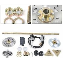 29 inch/740mm Go Kart Rear Axle Complete Kit, Hub Brake Assembly T8F Sprocket for DIY Go Kart Quad Buggy Mini Bike 50cc 70cc 90cc ATV, Drift Trike