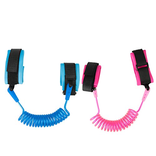 Tiopeia - 2 unidades de correia de segurança para bebé, correia de segurança para caminhar, correia de mão para bebé, corda de arame para crianças, 1,5 m