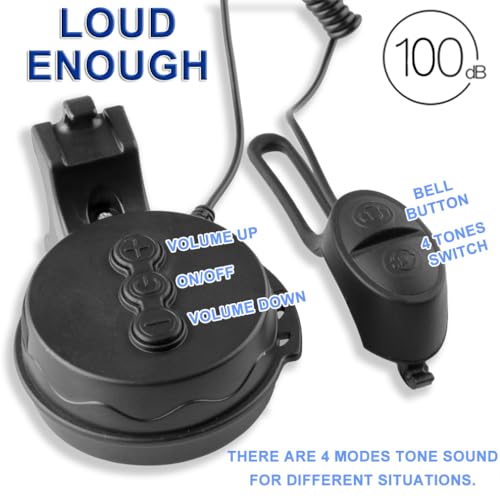 COOLWHEEL Bike Bell Electronic - Mini Bicycle Horn 130 db Loud USB Rechargeable Handlebar Cycling Alarm Alert Ring for Mountain Bike/Road Bike/BMX/MTB