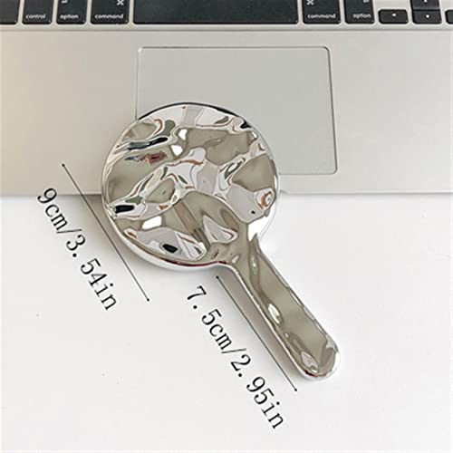 Espejo de Maquillaje Portátil Cuadrado Pequeño Plata miniatura 2