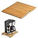 ANBOXIT Bamboo Appliance Slider, Sliding Tray for Kitchen Appliances, Countertop Rolling Tray, Coffee Maker Slider Tray with Rubber Wheels, Wide - Medium (13"D x 14"W)