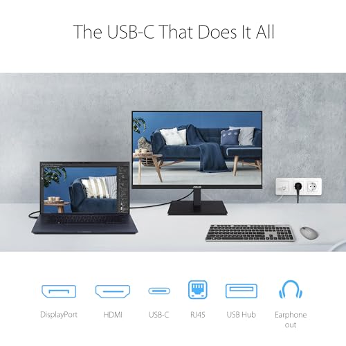 VA27ACFSN Monitor Docking da 27” pollici, QHD (2560 x 1440), IPS, Frameless, USB-C, RJ45, 100 Hz, Adaptative-Sync, Stereo, Filtro Luce Blu, Antisfarfallio, Design Ergonomico, Montabile, Nero - Monitor - Immagine 5