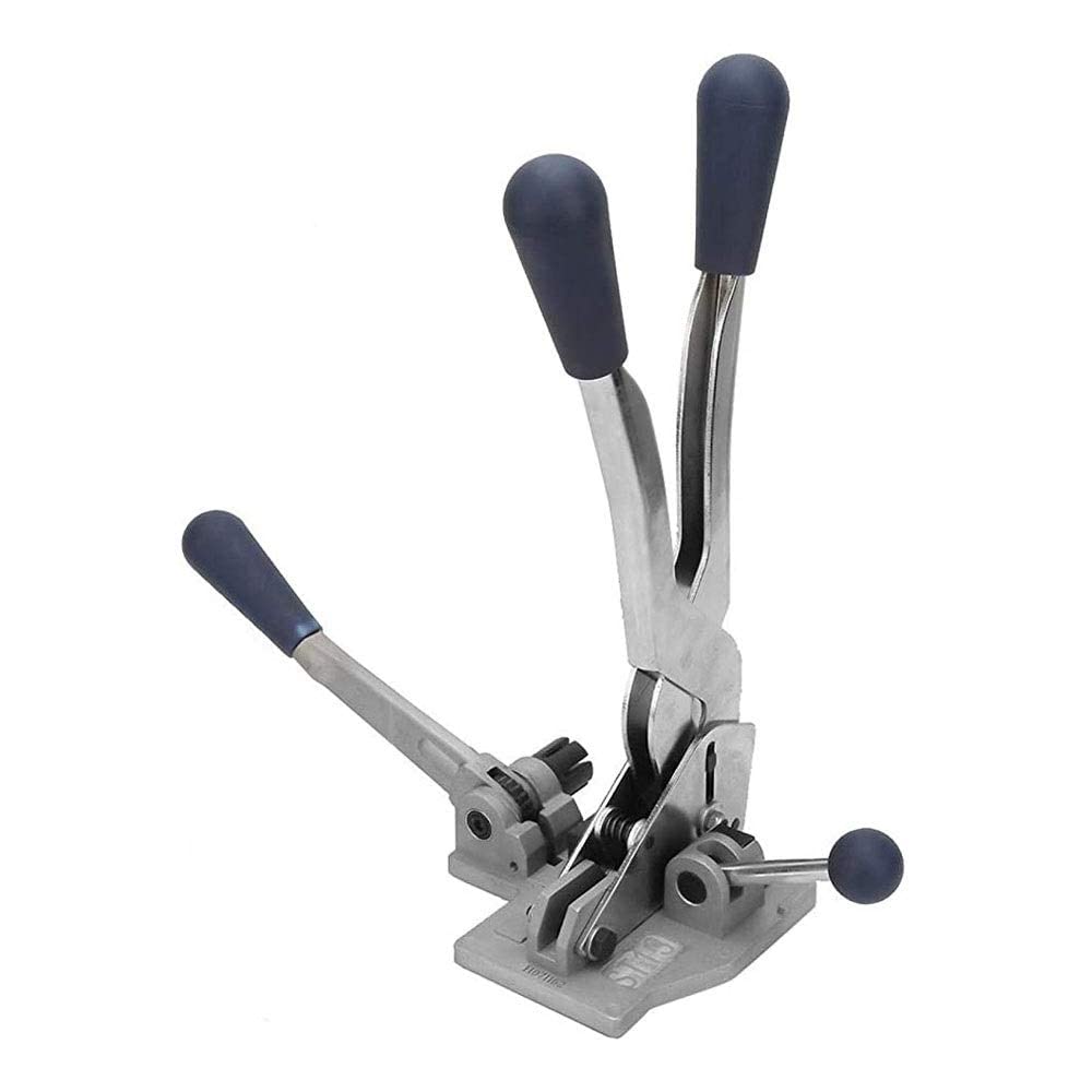 Tendeur de cerclage en acier pour emballage, machine à sertir industrielle, dispositif de cerclage robuste pour expédition sécurisée et applications de cerclage