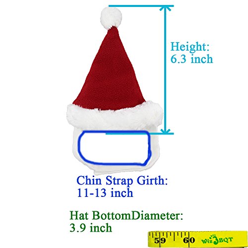 Wiz Bbqt Adorable Cute Cat Dog Christmas Santa Hat And Bow Tie Collar For Cats Kitten Puppy Small Pets, Red And White #TOP4
