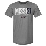 500 LEVEL Yves Missi New Orleans Pelicans Men's Premium T-Shirt - Yves Missi New Orleans Pelicans Elite WHT (Tri Gray, X-Large)