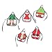 Weihnachten Mini- Schürze Wein- Flaschen- Abdeckung Weihnachten Weinflasche Pullover- Kostüm 5Pcs Champagner- Flaschenkleid- Kleidung für Feiertags- Party- Tischdekorationen (Zufälliger