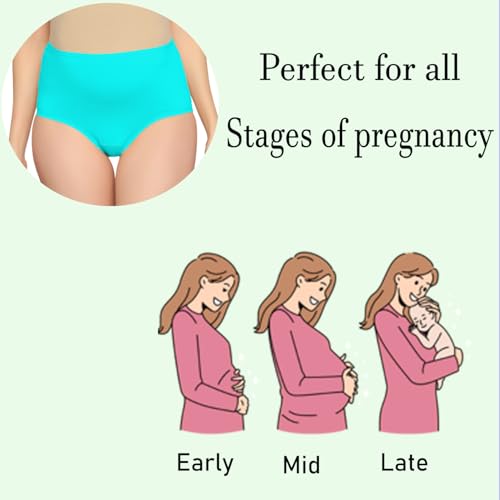 Image of Women's High Waist Soft Comfy Cotton & Breathable Maternity Panty|Pregnancy Panty|Maternity Panties (Pack of 3)