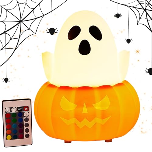 Veilleuse Fantôme en silicone LED pour décoration d'Halloween de table et chambre
