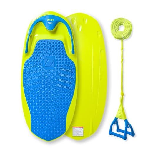 ZUP YouGo Board and Handle Combo, All-in-One Kneeboard, Wakeboard, Wakeskate, and Wakesurf Board for All Ages, Yellow