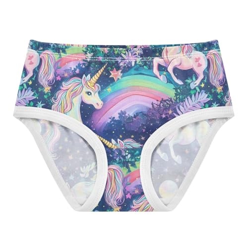 Wusikd Magical Unicorns Girls' Underwear Cotton Girls Briefs Soft Toddler Underwear 2T