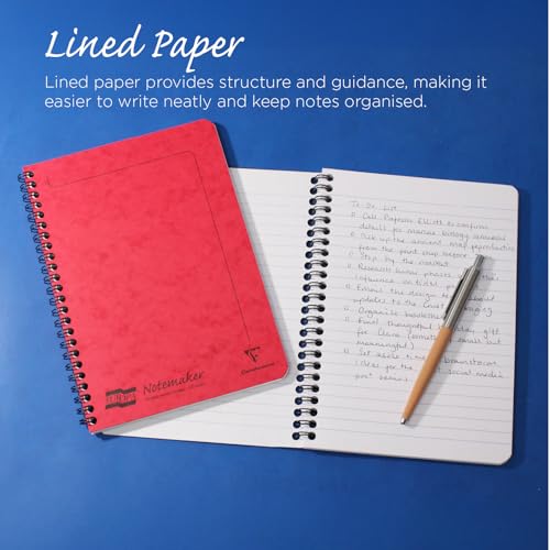 Clairefontaine - Ref 4850Z - Europa Notemaker Sidebound Notebook (120 Pages) - A5 Size, 90gsm Brushed Vellum Paper, Micro-Perforated Sheets, Lined Rulings - Assorted Colours (Pack of 10) - 3