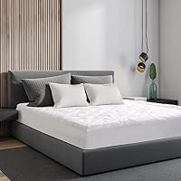 Royal Comfort Mattress Topper Underlay 1200GSM 7-Zone Deluxe Breathable Gusset Design Even Distribution (King, White)
