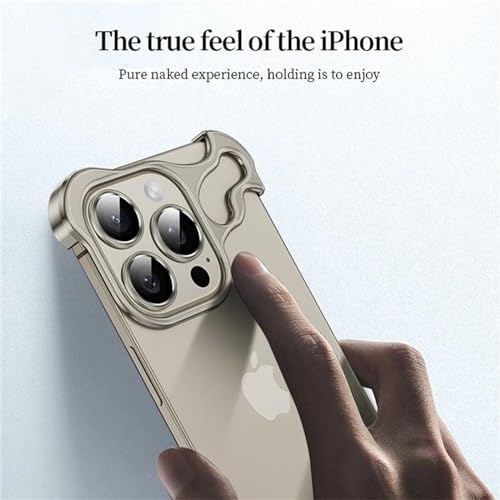 Coque en aluminium pour iPhone 15 sans interférence protection légère