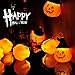 Produktbild Fulighture Halloween Dekorationen,Kürbis Beleuchtung,3M 20 LED Lichterketten Batteriebetrieben 3D Kürbis Beleuchtung für Halloween, Weihnachten,Gärten,Warmes Weiß,1er-Pack(Batterie nicht enthalten)