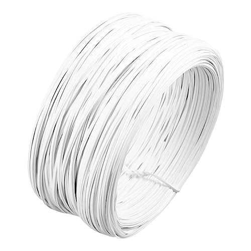 BESPORTBLE 55 Glue Coated Wire Electrical Wire The Wire Electric Wire Plant Wire Support Binding Wire Coated Wire Ties Plant Tie Wire Binding Iron Wire Gardening Iron Wire Garden Wire White