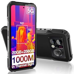 DOOGEE V20PRO [2024] Movil Resistente Agua y Golpes 20GB+256GB, 64MP Cámara Imagen Térmica+24MP Visión Nocturna, 6.43» FHD AMOLED Android Movil Irrompible 5G 6000mAh, IP68IP69K/NFC/GPS/Huella Dactila