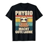 Physiotherapie Geschenke Physio Faultier & Physiotherapeut T-Shirt für Physiotherapeuten, Unisex-Erwachsene, Schwarz, S