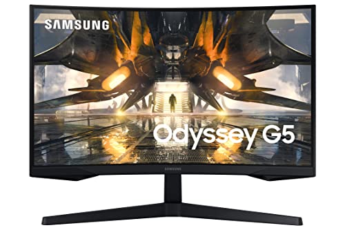 Image of Samsung 27-Inch(68.5cm) Odyssey G5 Gaming, QHD 2K, 165Hz, 1Ms, 1000R Curved LCD Monitor, AMD Freesync Premium, HDR10 (LS27AG550EWXXL, Black)