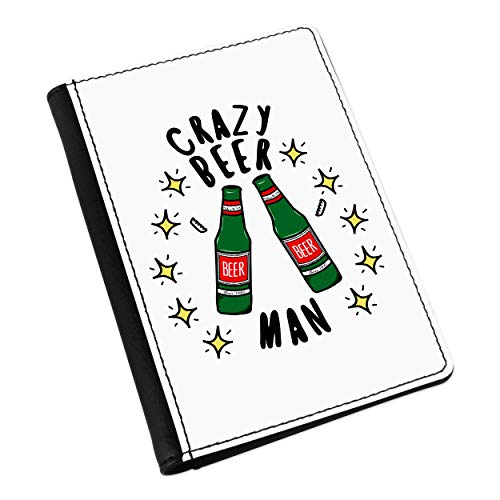 Housse passeport fou bière homme idée cadeau voyageur