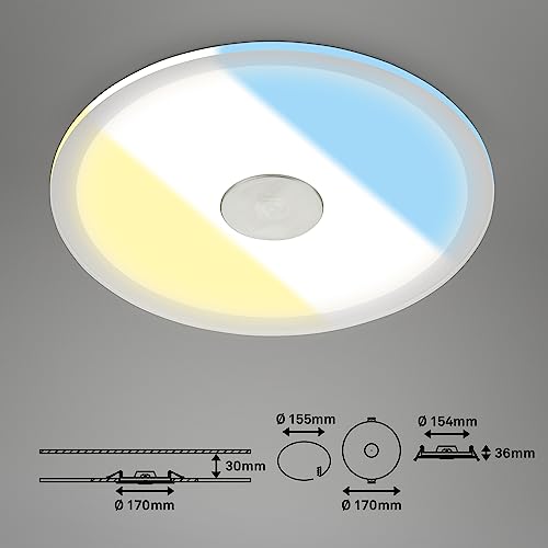 Foco de techo BRILONER LED de 230 V y diseño plano con tono de luz variable 7