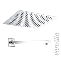 vanvilla Duschsystem mit Unterputz Duscharmatur von Grohe Eurocube Einhebelmischer und vanvilla Regendusche mit Armatur, Duschkopf eckig, Dusch-SET GE101-ob poliert – Ansicht 2