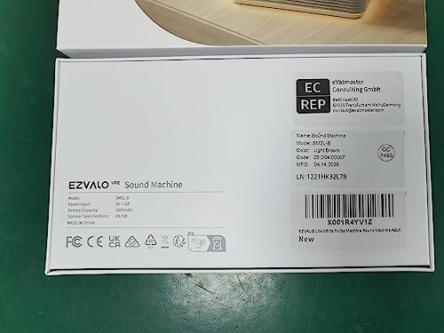 Ezvalo White Noise Sleep Sound Machine, 255+ Mixer Options With Portable Speaker, Night Light, Sleep Timer, Breath Therapy, Headphone Jack White Noise Machine For Adults Sleeping Meditation With Light #TOP7