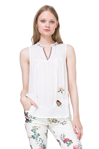 Débardeur Desigual 73b2yc4 Susi Blanc au design épuré et finitions XS