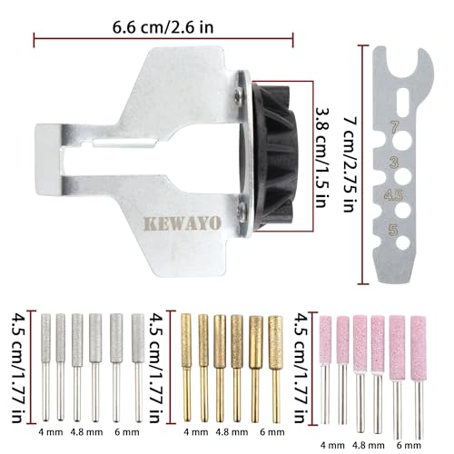 KEWAYO 20Pc Diamond Burr Sharpening Kit