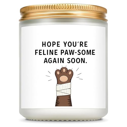 Gute Besserung Geschenke Kerze mit Spruch Gute Besserung Geschenke Frauen Get Well Soon Gift Persönliches Geschenk für Freund Genesungsgeschenk für Frauen, Mutmacher Geschenk bei Krankheit(Lavendel)