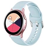 Wepro Correa Compatible con Samsung Galaxy Watch Active/Active2 40mm 44mm, Correa de Repuesto de Silicona Suave para Samsung Galaxy Watch 42mm/Watch 3 41mm/Gear Sport, Pequeño Azul