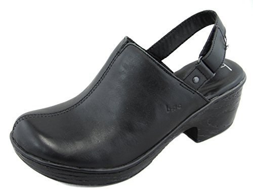 b.o.c. Womens Aime Leather Closed Toe Ankle Strap Clogs, Black, Size 6.0