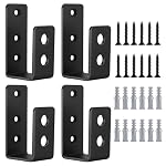 Qeapug – 4 Stück Tür Barricade Klammern, U Winkel Halterung Metall, S