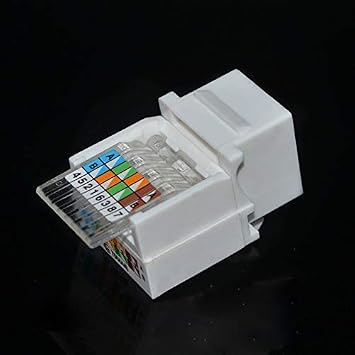 Antrader RJ45 Cat5e Tool-Less Keystone Jack Connector Ethernet Adapter