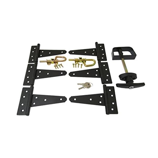 Shed Windows and More Shed Double Door Hardware Kit (6" Hinge), T-Hinges, T-Handle, Barrel Bolts