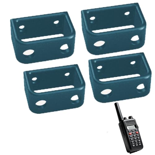 Universal Radio Hanger Holder Mount, for Wall mounting Baofeng Midland Kenwood Motorola Talkabout Cobra CB Handheld Walkie-Talkies, Radio Hobby Essential, Ham Radio, Made in Texas, 4 Pack