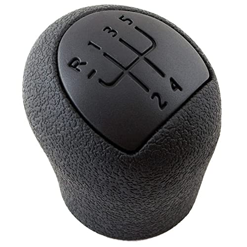Pommeau Levier Sélecteur Noir Commande Changement 5 Vitesses Boite Transmission Manuelle compatible pour CLIO II KANGOO TWINGO (2001-2008) & LOGAN (depuis 2005) - 8200208091 8200568122 8200208090