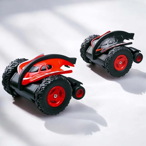 2er Set RC ferngesteuertes Off-Road High-Speed Mini Stunt-Auto, Crawler Fahrzeug, 360° Spins, Sprünge, Demo-Modus, LED-Lichteffekte, Ideal für Stunts, Rennen, Multiplayer-Spaß für Kinder u. Erwachsene