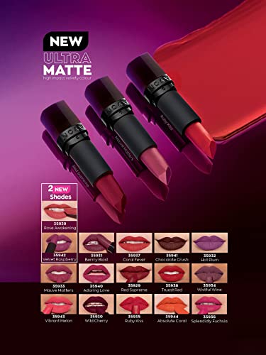 Image of Avon Ultra Perfectly Matte Lipstick - Velvet Raspberry | Velvety Matte Finish | Suits to all skin tones - 4gm