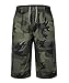KTWOLEN Short Homme Coton Casual Lâche Short Cargo Camouflage Short Bermuda Multipoches Taille Elastiquée