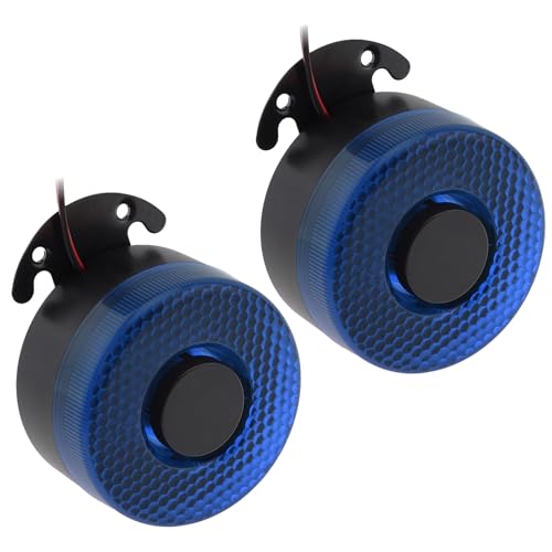 Image of 2Pcs Back Up Alarm for Truck Car, 12V /24V 105dB Reverse Beeper Car Reverse Alarm Vehicle Auto Back-up Horn with Light, Blue